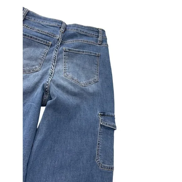 YMI High-Rise Skater Wide-Leg womans blue denim Jeans Size 3/26 SKU 9455 - Picture 12 of 13